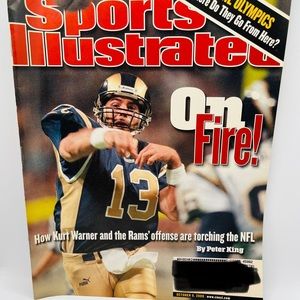 Sports Illustrated On Fire! Kurt Warner October 9, 2000 NFL St Louis Rams Puma